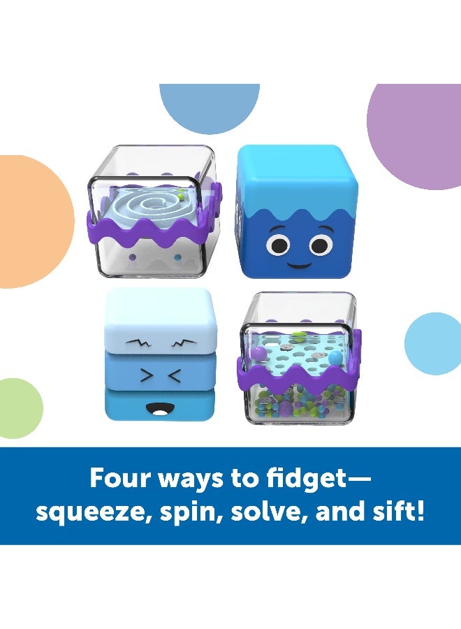ليرننج ريسورسز مجموعة مكعبات حسية لتهدئة الأطفال من Learning Resources، مكونة من 4 ألعاب فيدجيت مهدئة مع صينية لتنظيم المشاعر والتركيز، مناسبة للأعمار من 4 سنوات فما فوق - Image 2