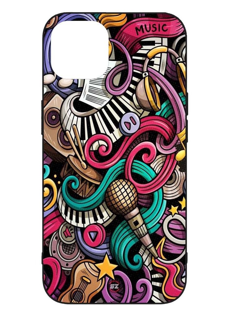 Service Zone Protective Printed Mobile Cover Musical 3D Abstract Art Design For Apple iPhone 12 Pro Max  - Image 1