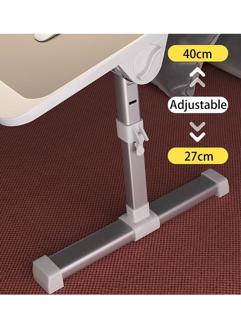CityRiya-Long - Laptop Desk for Bed Bedside Computer Table Adjustable Laptop Table Desk End Side Table for Sofa/Bed Laptop Computer Stand Desks Laptop Bed Tray Table Lap Desk (Grey) - Image 1