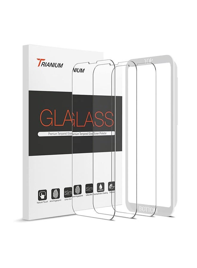 Trianium Screen Protector Compatible for iPhone 13 Pro Max 2021 3 Pack 6.7 inch Tempered Glass 9H Film - HD (w/Alignment Case Tool included) - Image 1