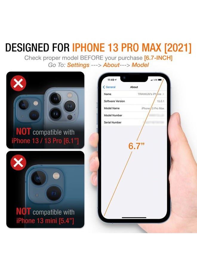 Trianium Screen Protector Compatible for iPhone 13 Pro Max 2021 3 Pack 6.7 inch Tempered Glass 9H Film - HD (w/Alignment Case Tool included) - Image 2