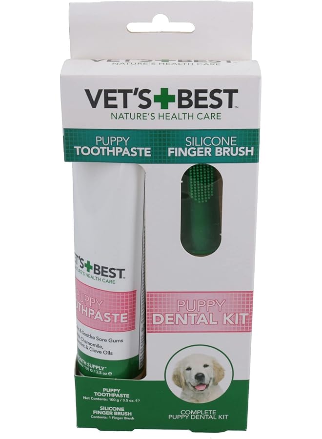 Vet's Best Puppy Teething Gel With Silicon Finger Kit - Image 1