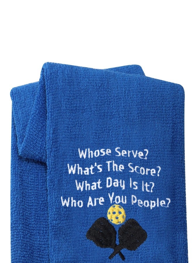 LEVLO Funny Pickleball Lovers Gifts Whose Serve What's The Score Sports Towels for The Pickleball Player (Whose Serve) - Image 1