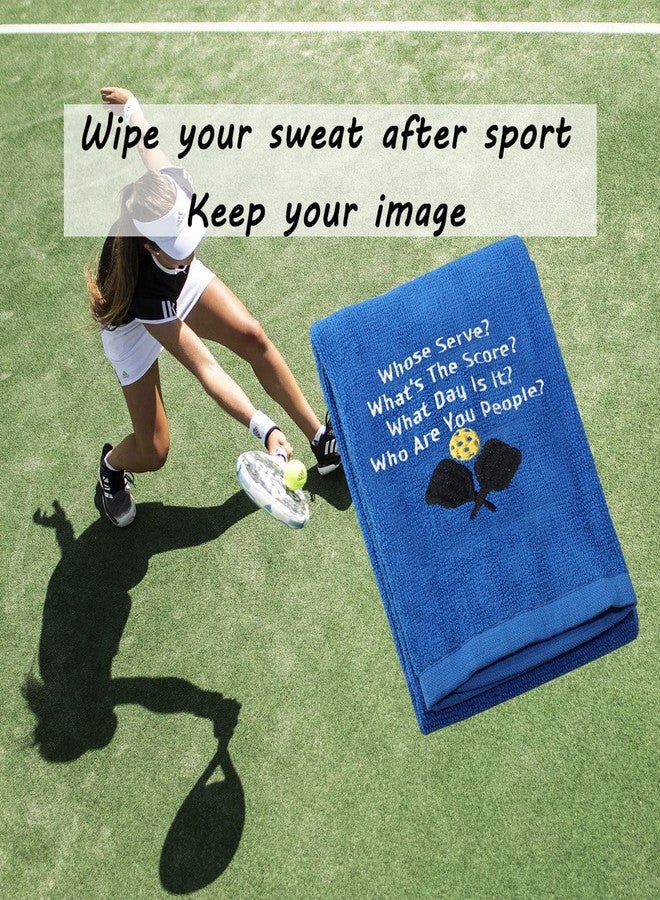 LEVLO Funny Pickleball Lovers Gifts Whose Serve What's The Score Sports Towels for The Pickleball Player (Whose Serve) - Image 3