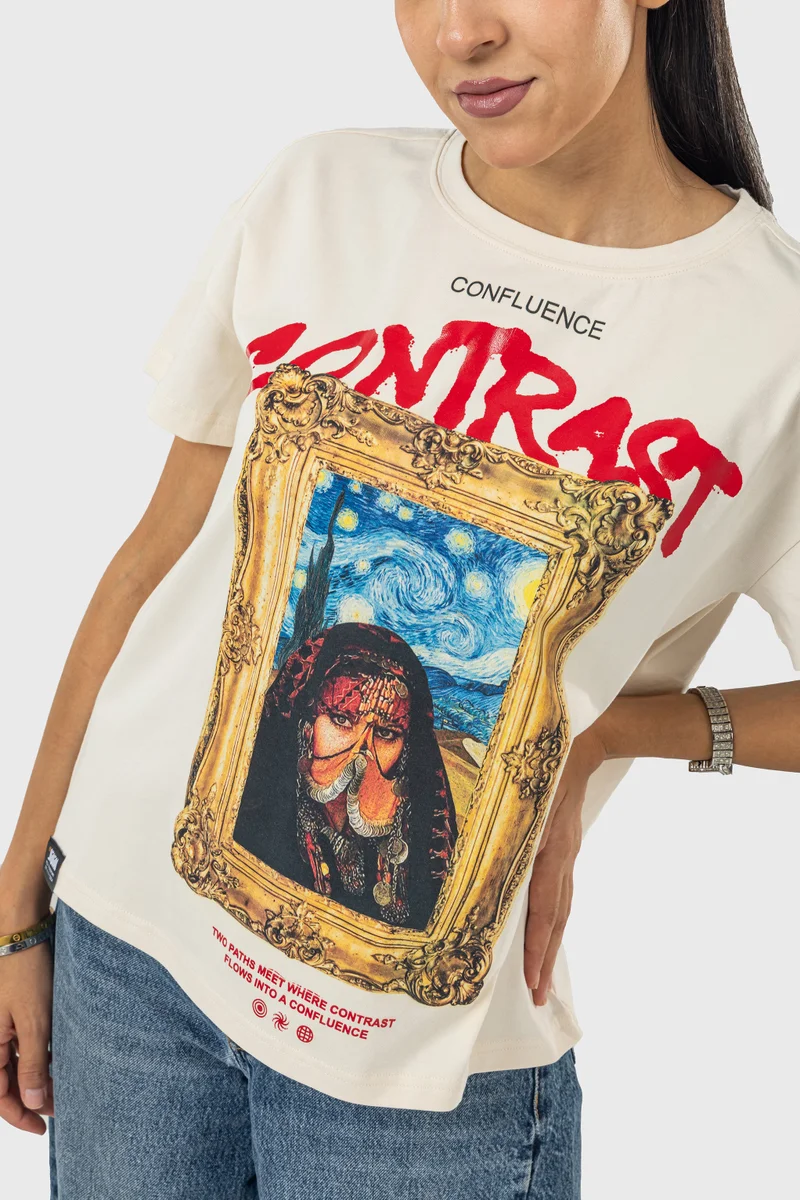 اف ان ال Contrast T Shirt