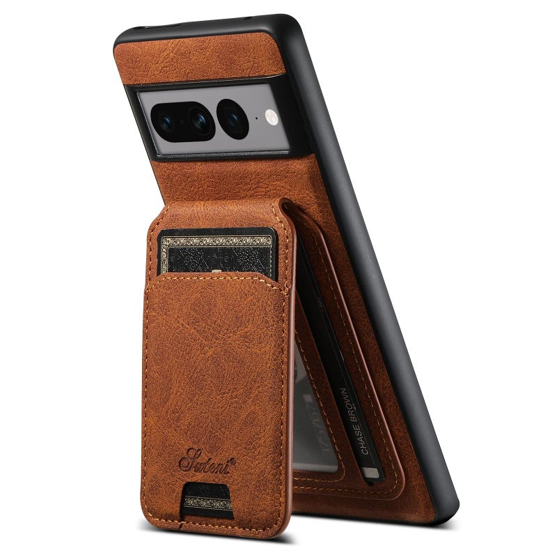 Suteni For Google Pixel 10 Pro H16 Litchi Texture Leather Detachable Wallet Back Phone Case(Brown) - Image 3