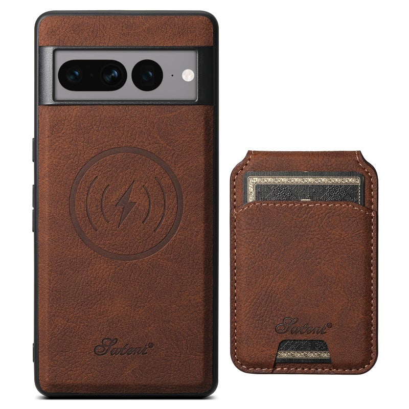 Suteni For Google Pixel 10 Pro H16 Litchi Texture Leather Detachable Wallet Back Phone Case(Brown) - Image 2