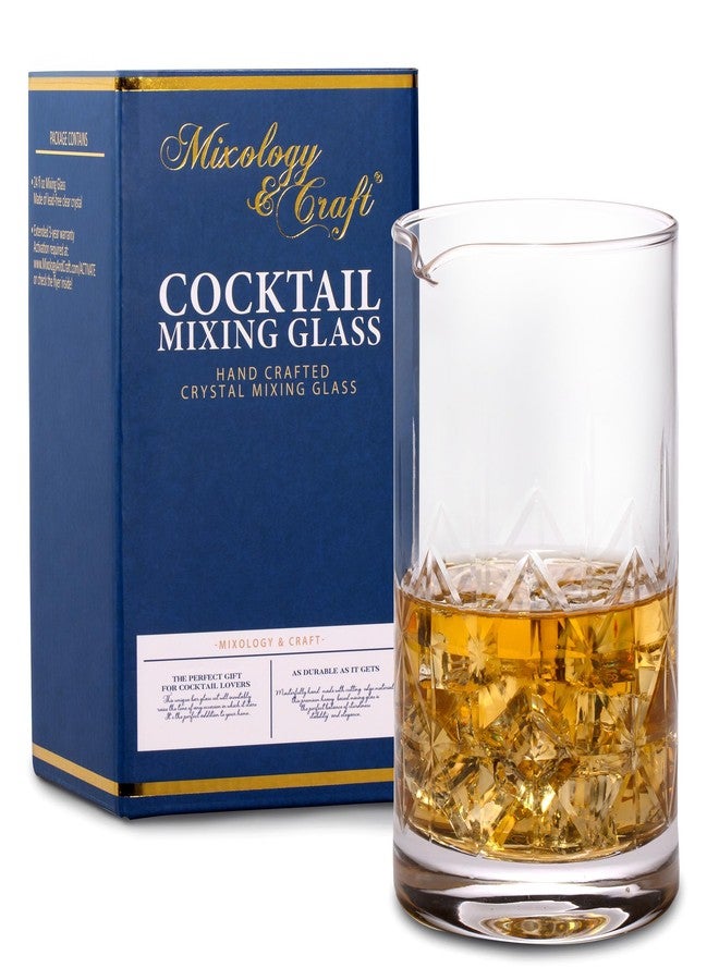 Mixology & Craft 24oz Crystal Cocktail Mixing Glass - Essential Bar Tool - Image 1