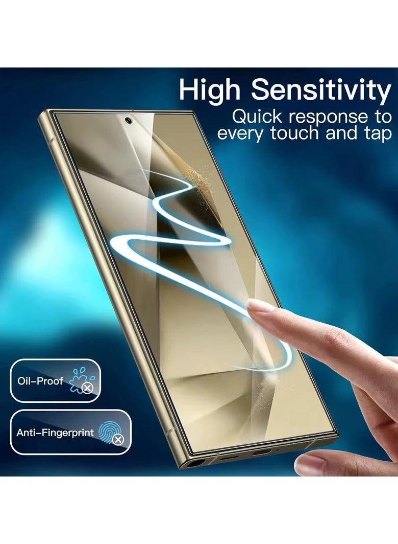 YJS Screen Protector for Samsung Galaxy S25 Ultra Tempered Glass Screen Protector Full Glue Edge to Edge 9H Hardness Anti Fingerprint Scratch Resistance Glass for Samsung Galaxy S25 Ultra - Image 2