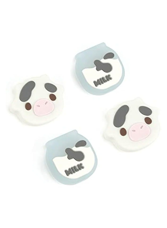 PROMASS Cute Silicone Joycon Thumb Grip Caps, Joystick Cover Compatible with Nintendo Switch/OLED/Switch Lite,4PCS - Dairy Cow - Image 1