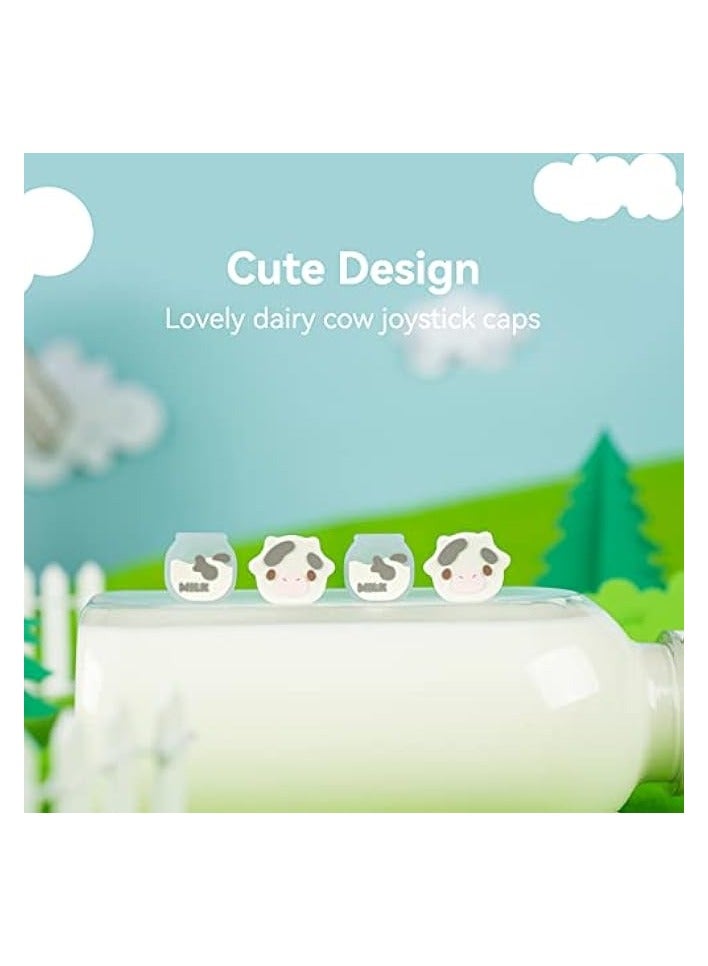 PROMASS Cute Silicone Joycon Thumb Grip Caps, Joystick Cover Compatible with Nintendo Switch/OLED/Switch Lite,4PCS - Dairy Cow - Image 2