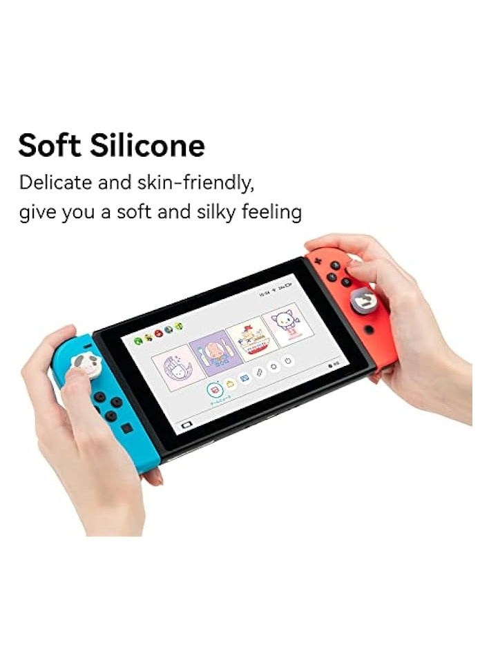 PROMASS Cute Silicone Joycon Thumb Grip Caps, Joystick Cover Compatible with Nintendo Switch/OLED/Switch Lite,4PCS - Dairy Cow - Image 4