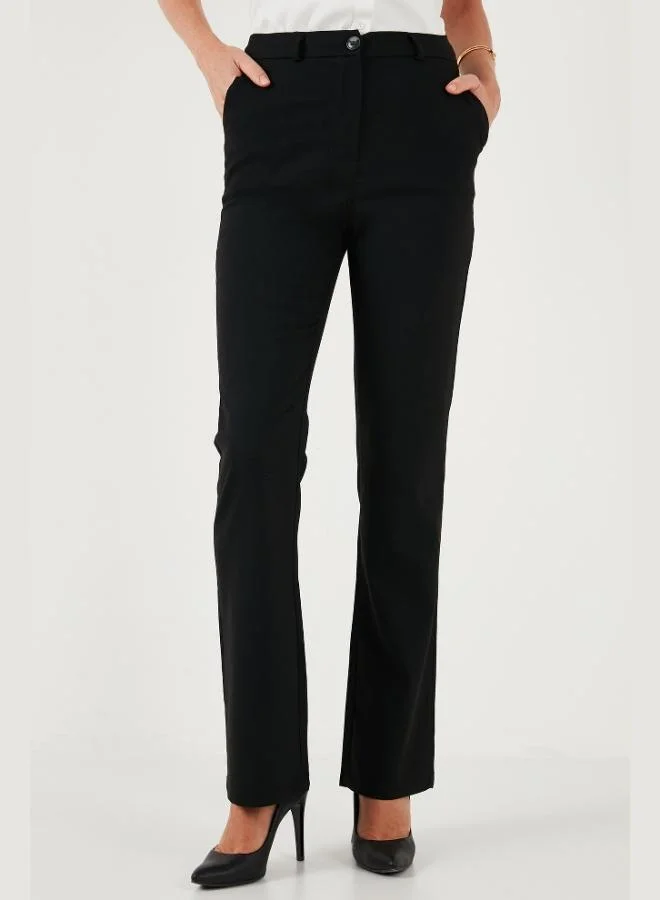 ليلا Lela High Waist Regular Fit Wide Leg Trousers Women's Pants 611PL030W4