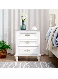 Oasisgalore 6-Pack Ivory White & Gold Edge Rose Cabinet Knobs Drawer Pull Handles with Backplate, Vintage Style  - Image 3