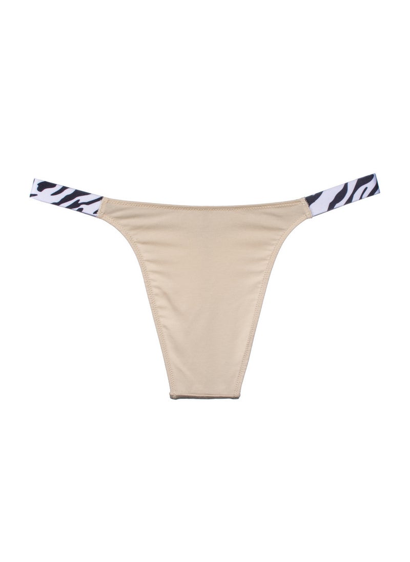 Generic - Ladies Cotton Thong Panties Semi-Coverage Comfy Underwear White - Image 1