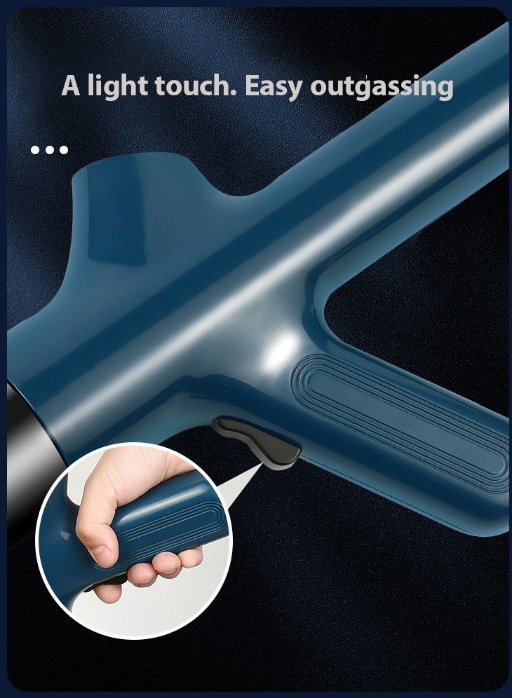 كيلا طقم غطاس هوائي للمرحاض، مكبس هوائي من الفولاذ المقاوم للصدأ 304 قطعة 304 من الفولاذ المقاوم للصدأ عالي الضغط لأنابيب الصرف الهوائي، مزيل انسداد المرحاض، يستخدم في الحمامات والأحواض والمطابخ والأنابيب المسدودة (أزرق) - Image 3