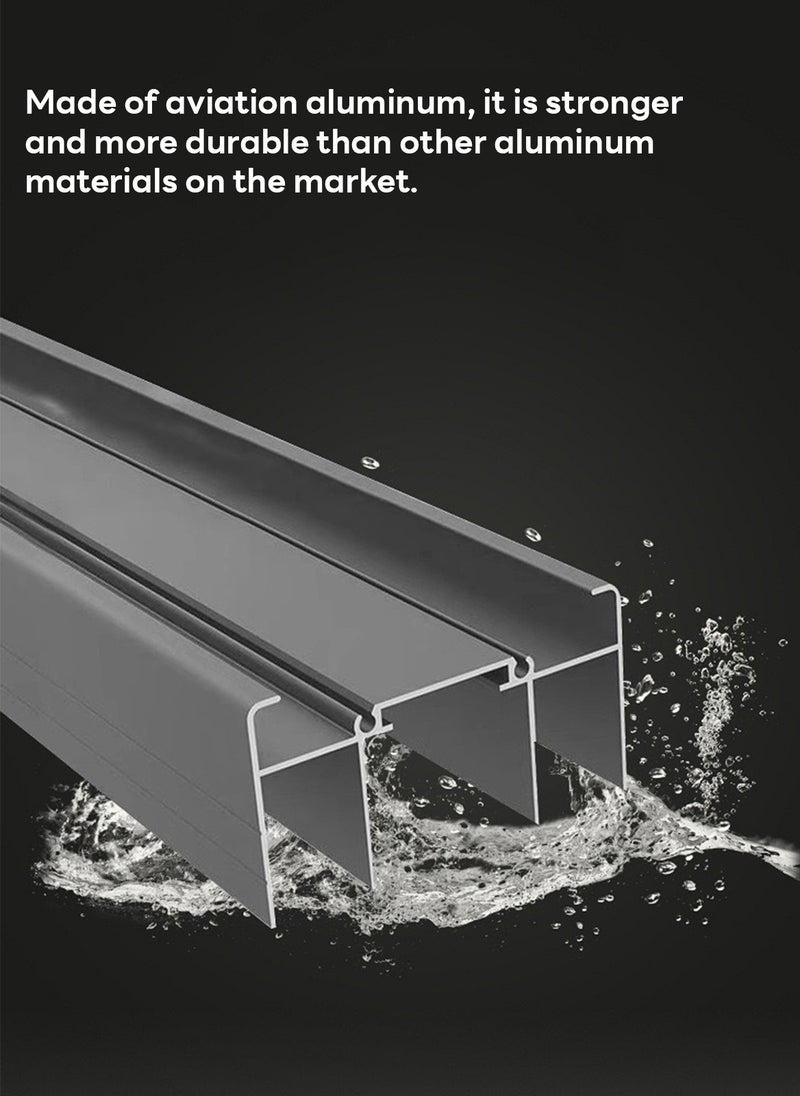 Sharpdo Aluminium Bathroom Mirror with Storage, Modern Wall Mounted, Black 62*41*11CM  - Image 4