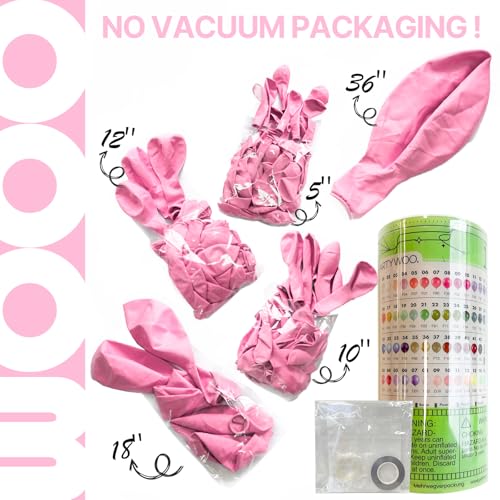 PartyWoo Baby Pink Balloons 127pcs Different Sizes of 36 18 12 10 5 Inch Pastel Pale Light Pink Balloons Arch Kit Garland for Gender Reveal Baby Shower Birthday Princess Party Decorations PinkQ05 - Image 5