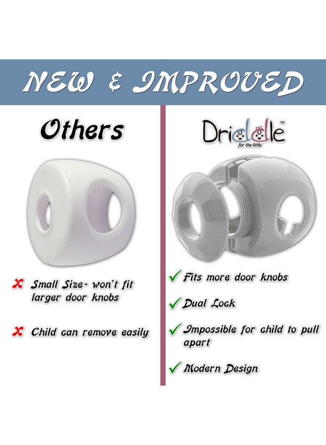 Driddle New & Improved - Door knob Baby Safety Cover - 5 Pack - Deter Little Kids from Opening Doors with A Child Proof Door Handle Lock - Driddle - Image 2