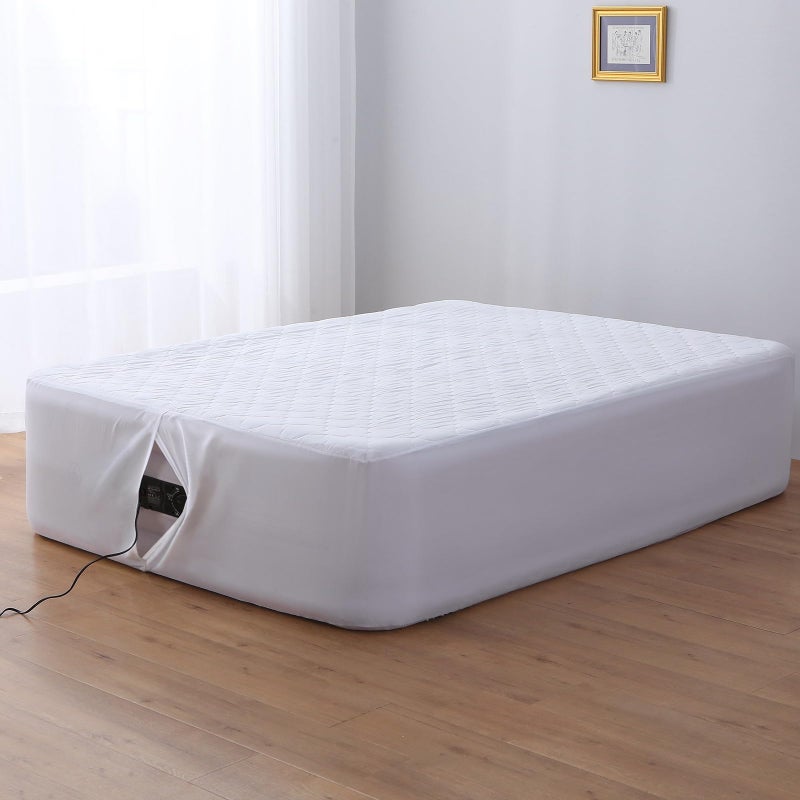 Antranfour Full Air Bed Mattress Pad with 15-24 Inch Deep Pockets - Waterproof Protector for Warm Sleep & Cold Air Insulation,Perfect for Camping, Guest Bed, Pets & Overnight Visitors-White - Image 1