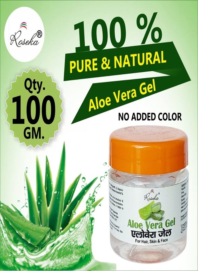 Roseka Aloe Vera Gel For Moisturized Skin Hydration Scars Dryness Dark Spots Acne | All Skin (100g, Pack Of 1) - Image 3