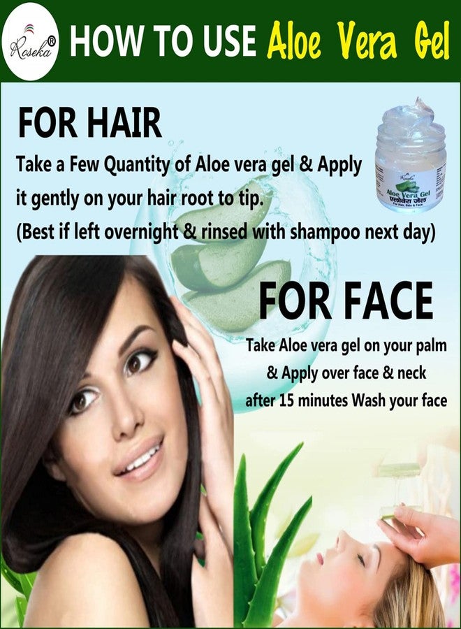 Roseka Aloe Vera Gel For Moisturized Skin Hydration Scars Dryness Dark Spots Acne | All Skin (100g, Pack Of 1) - Image 5
