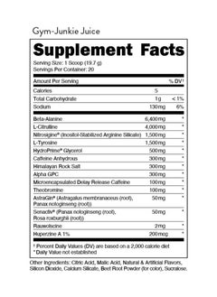 Bucked Up Das Labs Pre-Workout Mother Bucker 394g Gym Junkie Juice 20 Serving  - Image 5