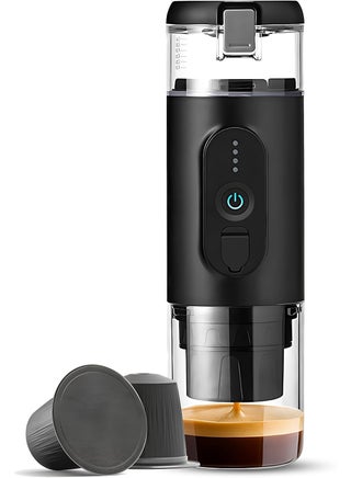 Mini Espresso Portable Coffee Maker Built-in Battery, manually operated Portable Espresso Maker Small capsule coffee machine for Travel, Camping, Office-Black - pzsku/ZA796BA66BF6A46D579FAZ/45/1746450614/a1ecb138-1a51-4c57-959a-3cbffe84ac49