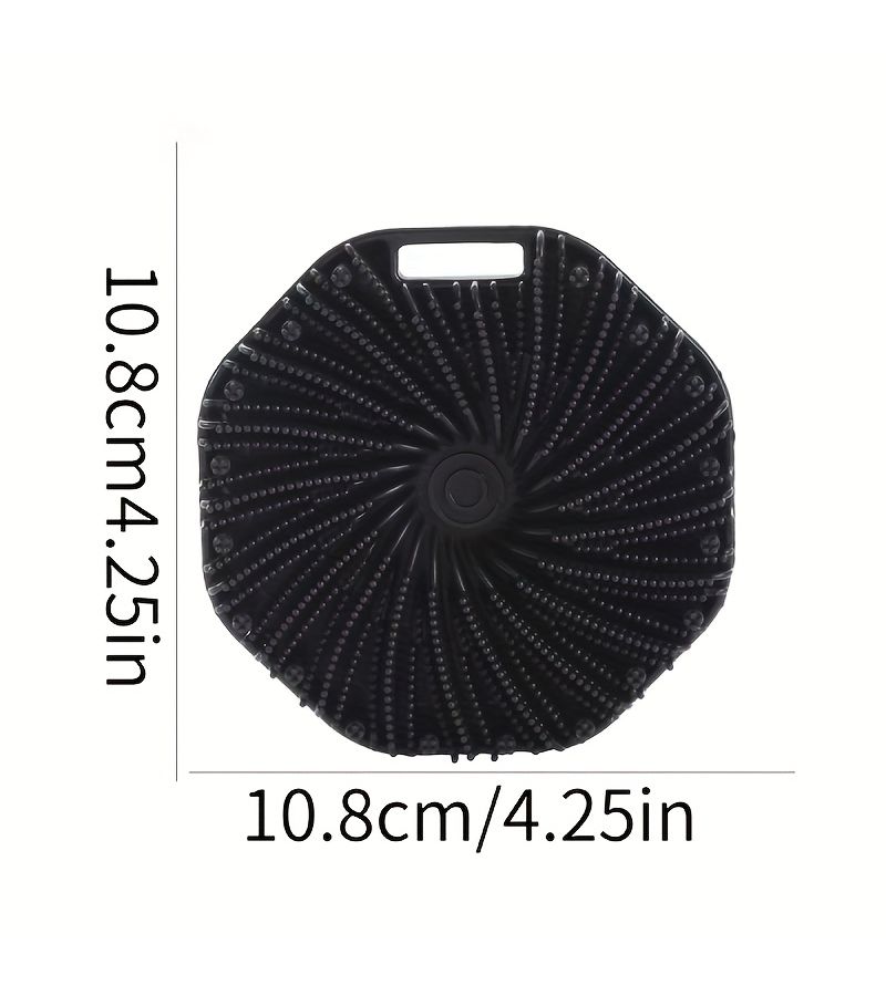 Gray Silicone Body Scrubber Loofah Exfoliating Massage Tool Ergonomic Grip Durable Nontoxic Bathing Accessory - Image 4