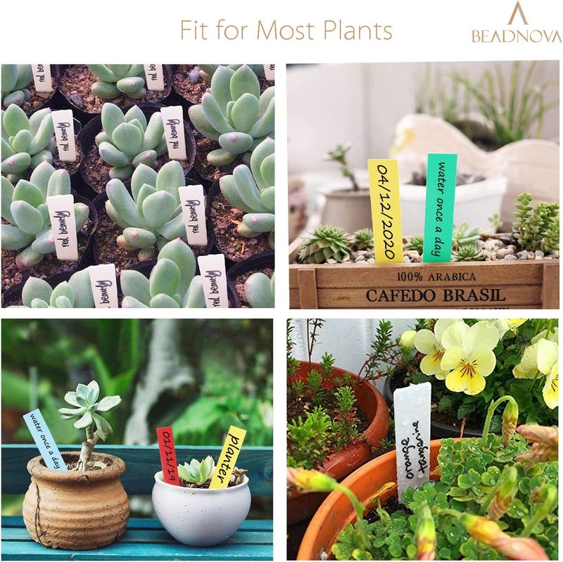 BEADNOVA Plant Labels 150pcs Plant Tags Multicolor Identification Stakes Plastic Labels for Pots Garden 4 Inch 6 Colors - Image 5