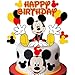 EBWHOLE Birthday Cake Toppers Cute Mouse Cake Decorations Cartoon Themed Cupcake Topper Birthday Party Supplies - Image 3
