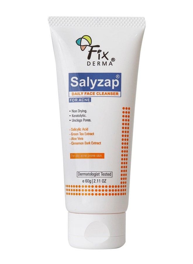 FIXDERMA 2% Salicylic Acid Face Wash For Oily Skin ; Sulphate Free ; Face Cleanser For Acne Or Pimples ; Acne Clearing Face Wash For Men & Women 60 Ml  - Image 1