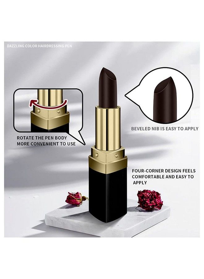 La Milee Lamilee Hair Color Dye Pencil For Roots Onetime Hair Dye Pencil Instant Brown Root Coverage Hair Color Pencil Temporary Brown Hair Colour Pencil 3.8G Brown  - Image 4
