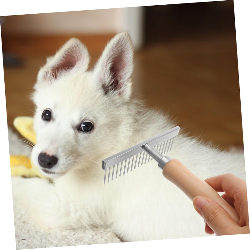 Wooden Handle Pet Hair Comb Broom Dog Grooming Tool Advantage Hair Remover - Image 5