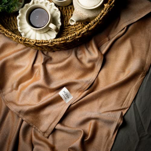 Mush Ultra-Soft, Light Weight & Thermoregulating, All Season 100% Bamboo Blanket & Dohar (Brown, Small - 3.33 x 4.5 ft) - Image 5
