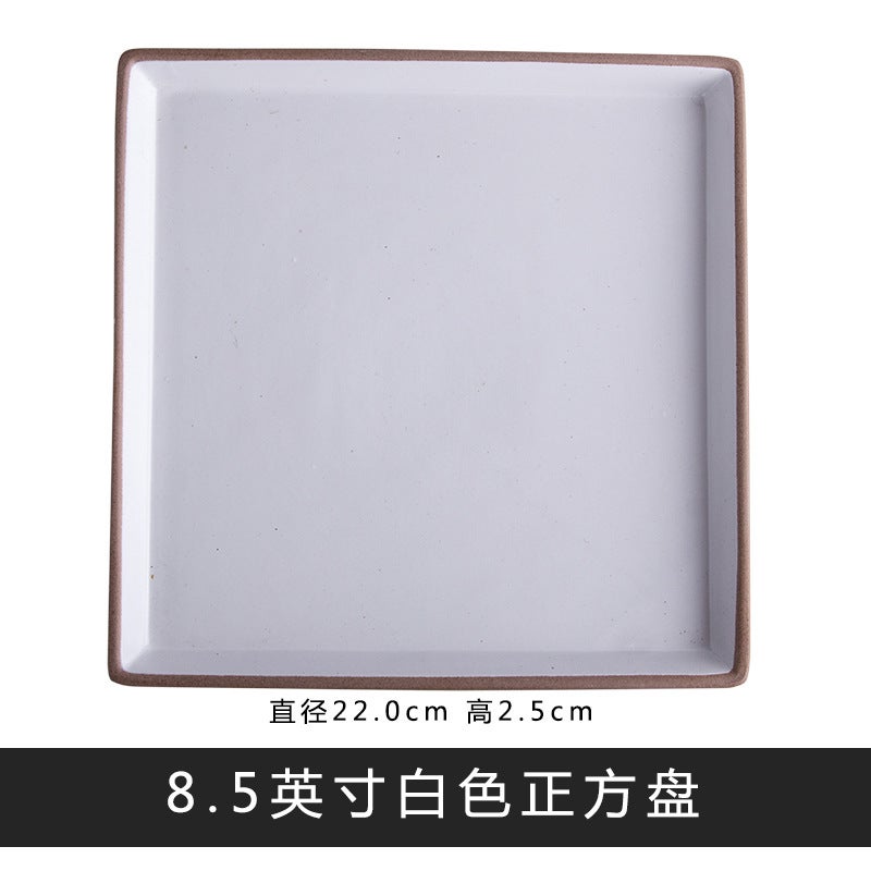 Korean Ceramic Dinnerware Set Dinner Plate Bowl Wooden Mug - Image 1