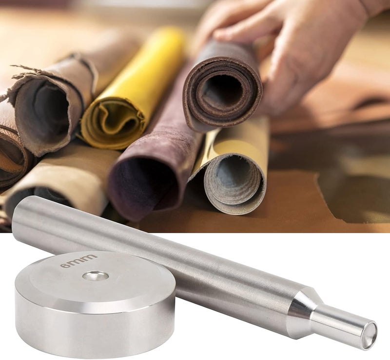 klarako Rivet Punch, Ergonomic Durable Rivet Setting Tool Stainless Steel Flat Head Hardware Tool for Leather Craft Professionals for Hobbyists - Image 2