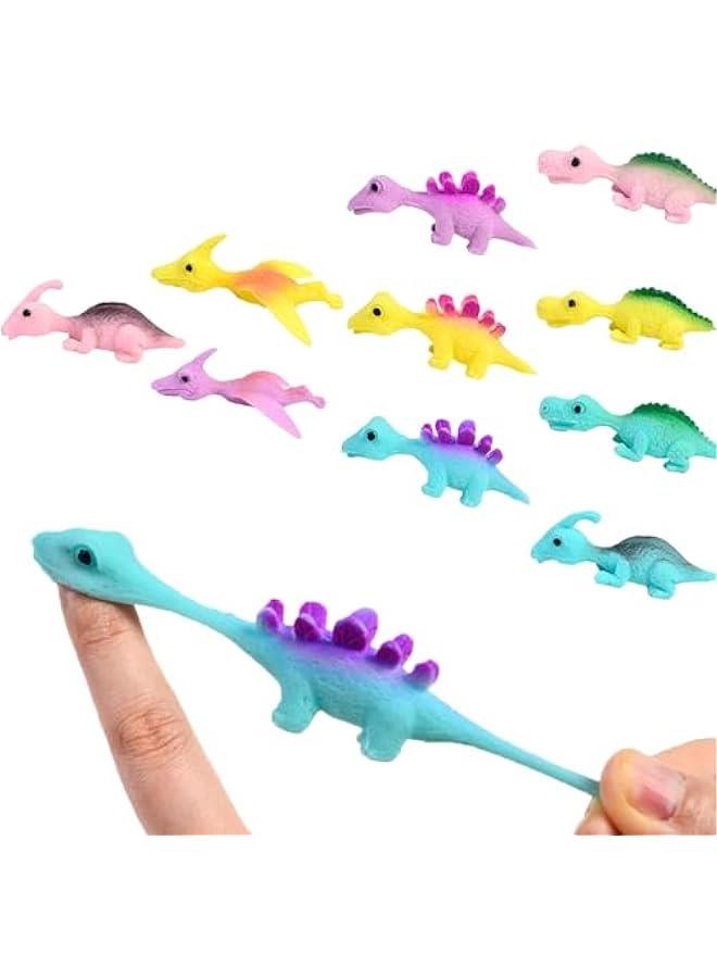 Signaturte Slingshot Dinosaur Finger Toys, Slingshot Dinosaur Finger Toys, Flick Stretchable Dino Catapult, Rubber Flying Dino Shooter Game, Exciting Flying Rubber Dinosaurs (30 Mix) - Image 1