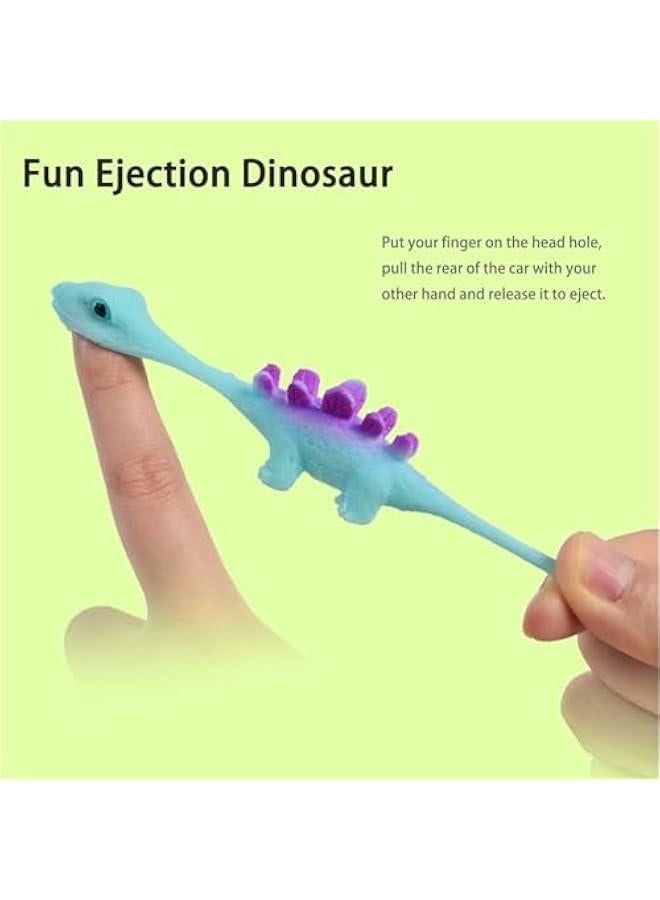 Signaturte Slingshot Dinosaur Finger Toys, Slingshot Dinosaur Finger Toys, Flick Stretchable Dino Catapult, Rubber Flying Dino Shooter Game, Exciting Flying Rubber Dinosaurs (30 Mix) - Image 3
