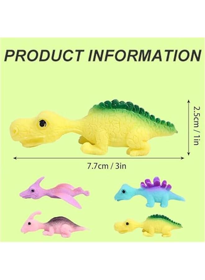 Signaturte Slingshot Dinosaur Finger Toys, Slingshot Dinosaur Finger Toys, Flick Stretchable Dino Catapult, Rubber Flying Dino Shooter Game, Exciting Flying Rubber Dinosaurs (30 Mix) - Image 4