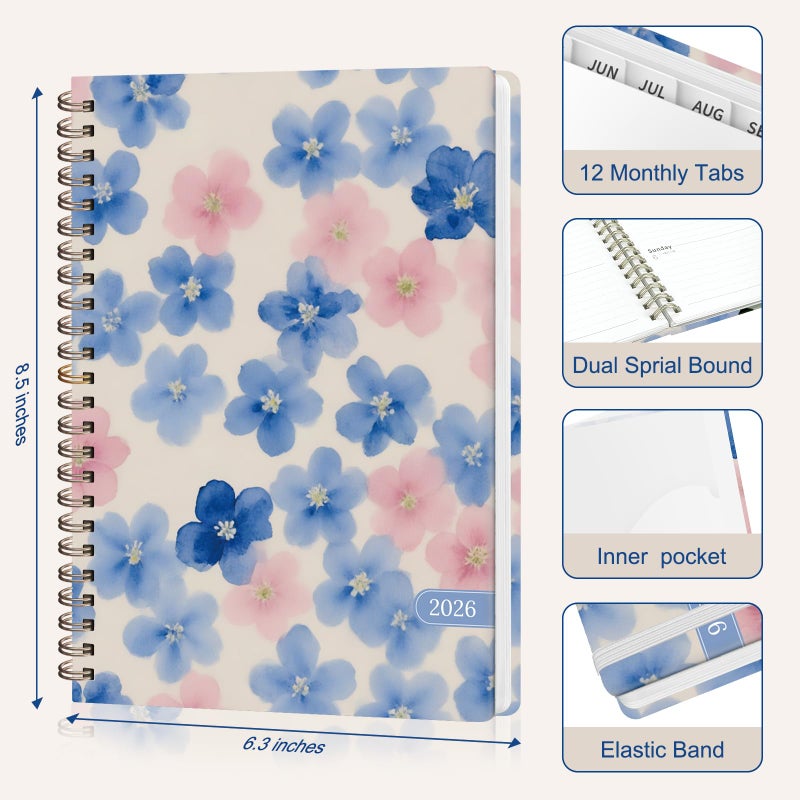 Senyar 2026 Planner, Weekly and Monthly Calendar Planner Book, Jan 2026 - Dec 2026, Planning Agenda for Desk Accessories and School Supplies - A5 (6.3'' x 8.5'') - Image 3