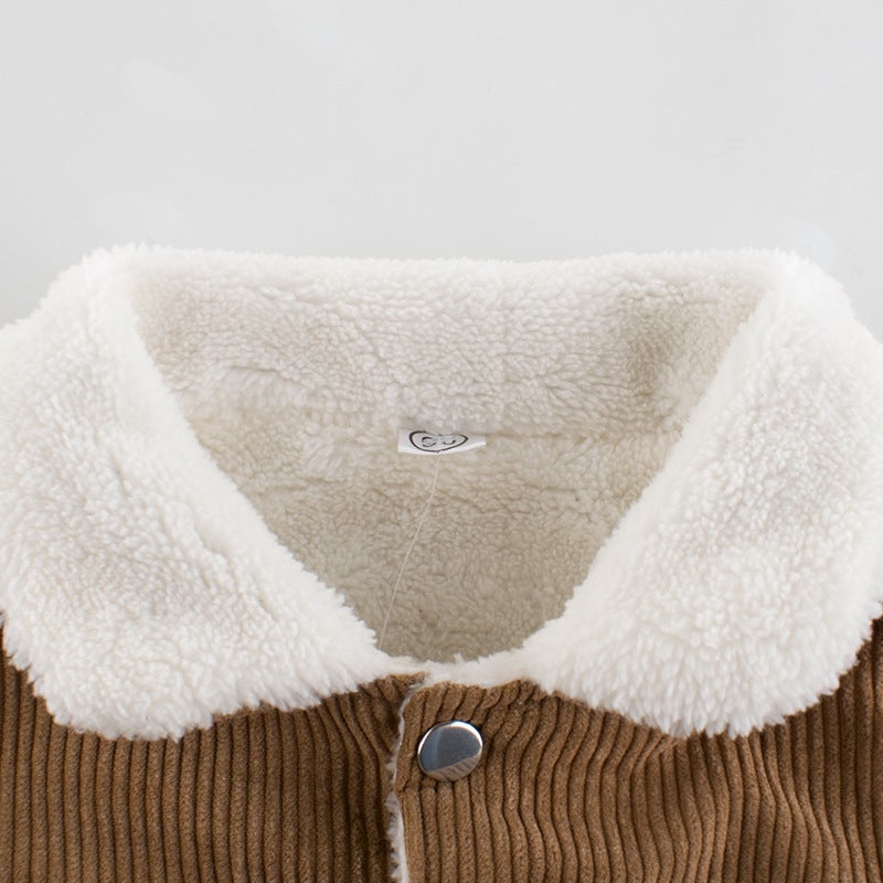 2024 Boys Spring Vest Lamb Fleece Warm Baby Top YR238 yellow  - Image 5