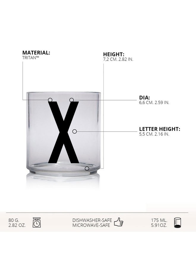 Design letters Design Letters Tritan Dinnerware Cups for Kids A-Z 6 Oz| Kids Glass Designed in Denmark for Baby Feeding | Toddler Cup for Drinking | Unbreakable Tableware for Baby|Stackable Tumbler Cup BPA/BPS Free  - Image 1
