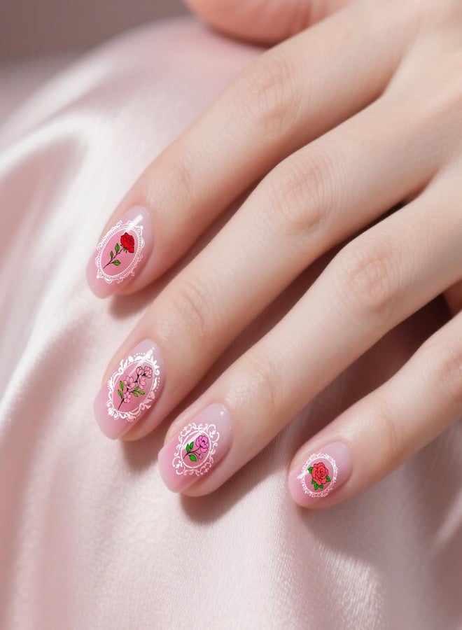 PH PandaHall 3pcs Vintage Flower Frame Nail Stamp Plate Insect Pattern Print Art Template Stainless Steel Nail Image Plate Flower Print Art Template for Women DIY Printing Decor, 4.7x2.3 inch - Image 5