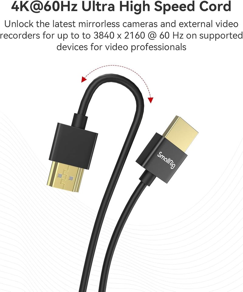 SMALLRIG Ultra Thin HDMI Cable (55cm,2957) - Image 5