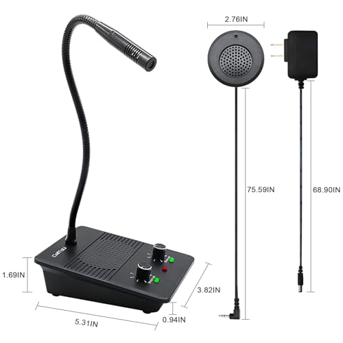CallToU Window Speaker Intercom System,Dual Way Anti-Interference Intercommunication Microphone Talk Through Glass Window,for Business,Bank,Office,Hospital,Counter,Store,Station,School and More - Image 4