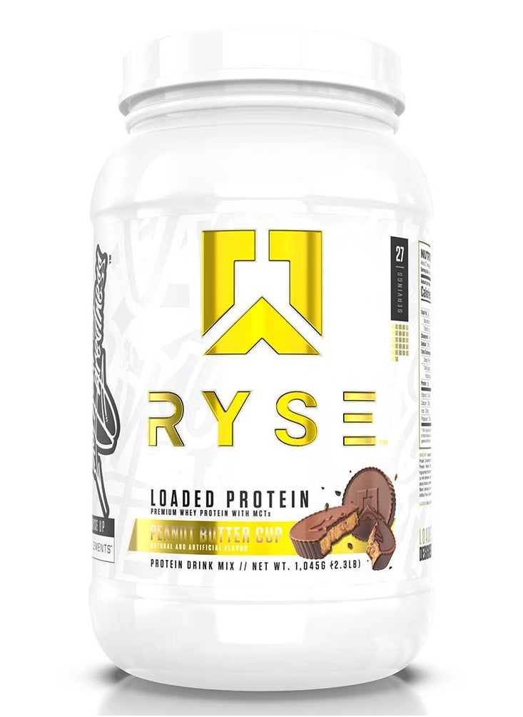 RYSE - Loaded Premium Whey Protein, Chocolate Peanut Butter Cup, 27 servings 2.3 lb - Image 1