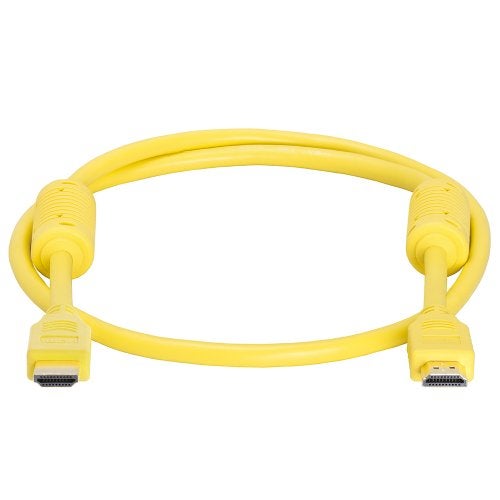 Cmple - HDMI Cable 3FT High Speed HDTV Ultra-HD (UHD) 3D, 4K @60Hz, 18Gbps 28AWG HDMI Cord Audio Return 3 Feet Yellow - Image 3