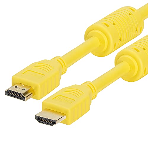 Cmple - HDMI Cable 3FT High Speed HDTV Ultra-HD (UHD) 3D, 4K @60Hz, 18Gbps 28AWG HDMI Cord Audio Return 3 Feet Yellow - Image 4