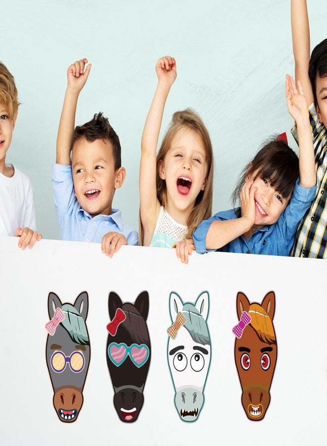 BBPOOL 36 Sheet Make a face Stickers for Kids, Boys Kids Birthday Party Favors Goodie Bag Stuffers (Horse) - Image 2